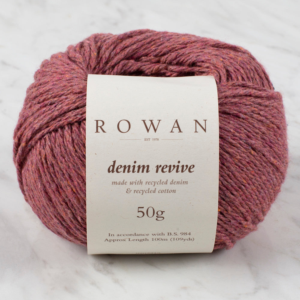 Rowan Denim Revive 50gr Gül Kurusu El örgü İpi - 00214